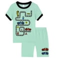 thumbnail image 1 of oqasdz Toddler Boy Clothes Kids Cartoon Shark Printed Cute Short Sleeve T Shirt and Shorts Pajama Set Snug Fit Comfortable /8-9 Years, 1 of 3