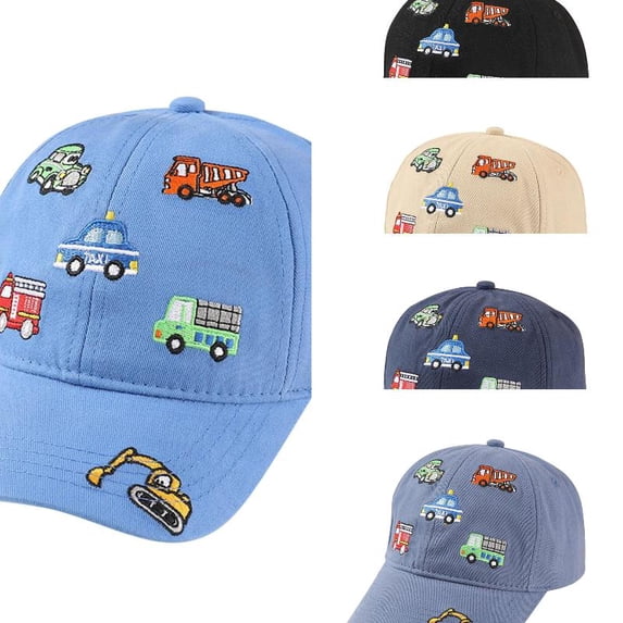 oqasdz Toddler Kids Boys Baseball Cap Cartoon Prints Adjustable Size Girls Visor UPF 50+ Beach Sun Hat Summer Outdoor