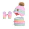 thumbnail image 1 of oqasdz Winter Kids Hat and Scarf Set Lined Knitted Ear Warmer Neck Gaiter for Boys and Girls Cold Weather Comfortable Outwear, 1 of 2