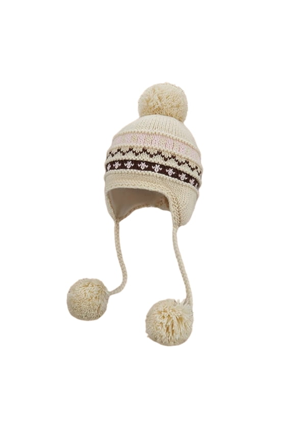 Winter Knitted Hat with Ear and Tie Closure for Cold Weather Thermal Ear Cap Comfortable Winter Hat Outdoor Daily Wear