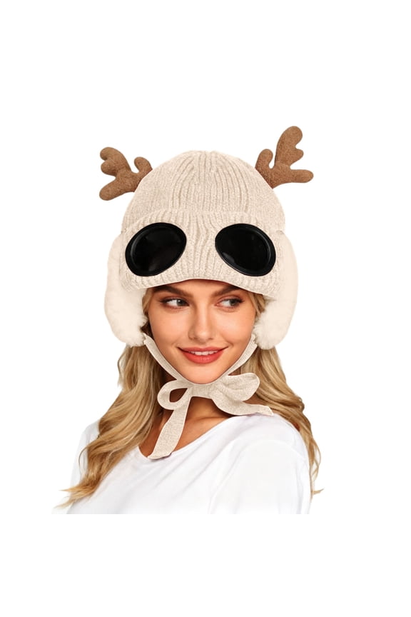 Winter Trapper Hat with Ear and Adjustable Tie Closure Soft Knit for Cold Weather Outdoor Activities Comfortable Winter Hat