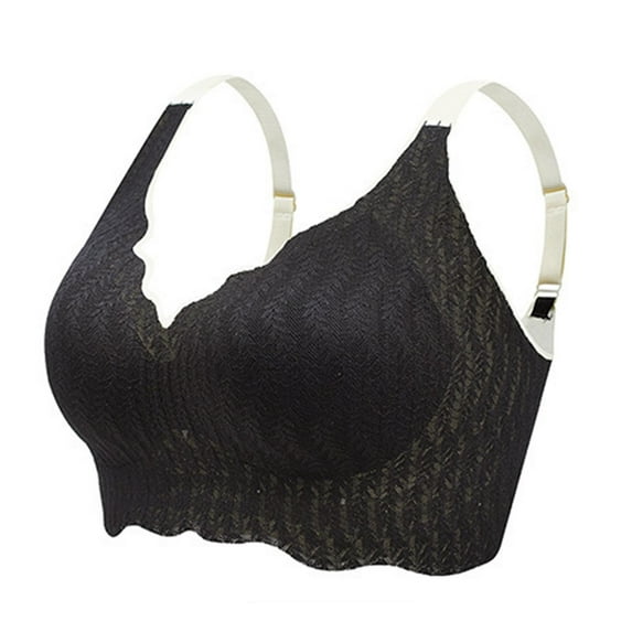 oqasdz Women Bras Comfortable Jelly Gel Shaping Bra Solid Color without Steel Ring Sports Bra