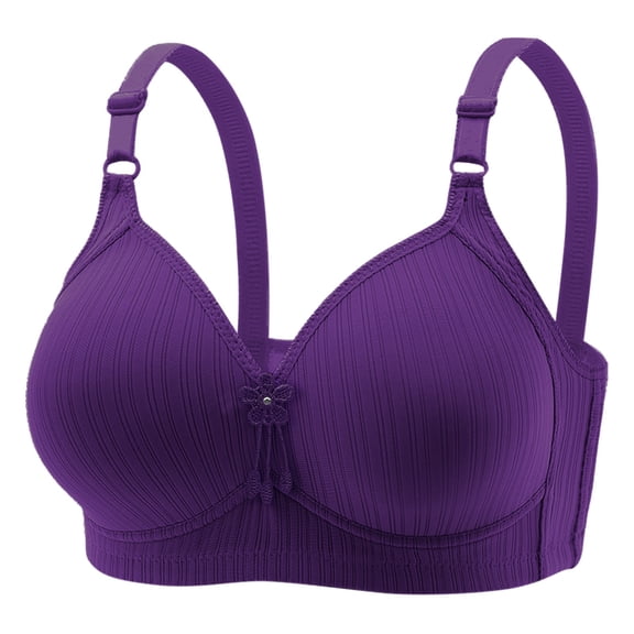 oqasdz Women Bras Comfortable New Large Size Gathering bras without Steel Ring Adjustment Sports Bra