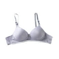 thumbnail image 1 of oqasdz Women Bras Comfortable Solid Color Small Cup Double Buckle Push Up Bra Thin Underwear Bra, 1 of 3