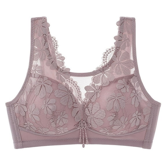 oqasdz Women Bras No Underwire Plus Size Thin Cup Bra New Breathable Upper Support Lace Bra