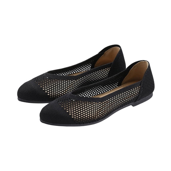 oqasdz Women Casual Shoes Breathable Mesh Slip On Flat Dressy Shoes Pointed Toe Loafers for Everyday Comfort Trendy Versatile Summer Outdoor
