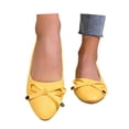 thumbnail image 1 of oqasdz Women Casual Shoes Slip On Low Heel Pointed Toe Ballet Shoes with Bow Design Comfort Wedding Solid Color Trendy Dressy Shoes Summer Outdoor, 1 of 7