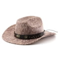 thumbnail image 1 of oqasdz Women Cowboy Hat Decor Wide Brim Classic Fit Sun Protection Hat for Ladies Fashion Outdoor Travel Party, 1 of 2