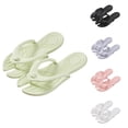 thumbnail image 1 of oqasdz Women Slippers Travel Portable Flip Flops Indoor Outdoor Bathroom Shower Shoes Sandals with Flat Sole for Beach Pool,Green, 1 of 6