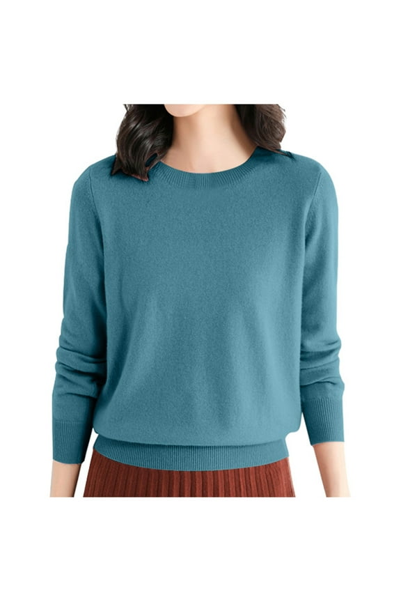 Women Sweaters Base Layering Shirt Tops Crewneck Long Sleeve Travel Hiking Tee T Shirt Pullover Sweater Casual Versatile