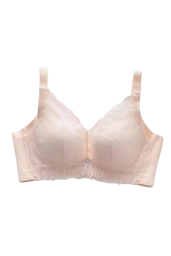 Women's Bras Comfortable No Rims Hand Cup No Side Bone Adjustment Lace Edge Small Up Bra