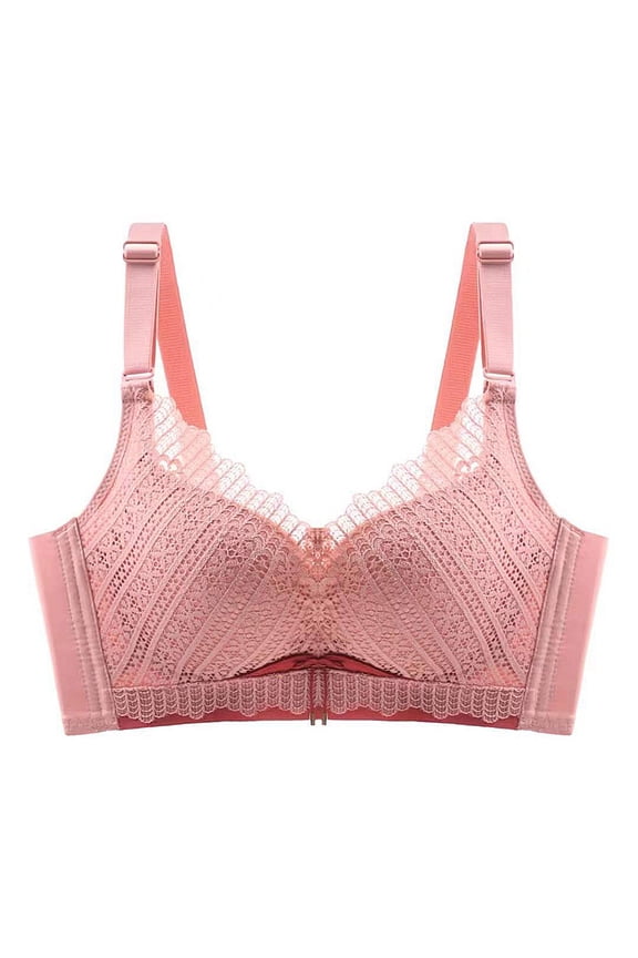 Women's Bras Comfortable No Rims Hand Cup No Side Bone Adjustment Lace Edge Small Up Bra