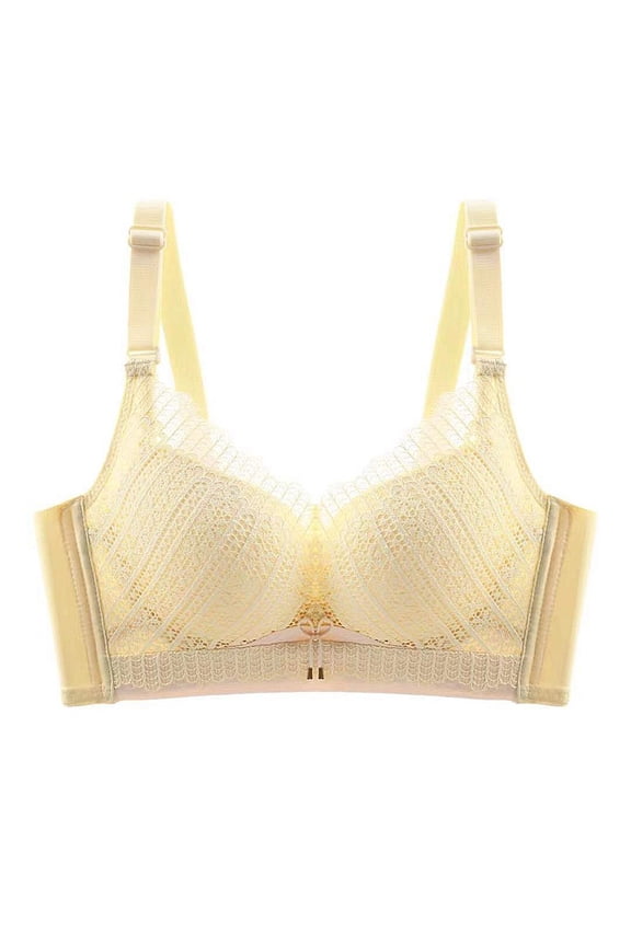 Women's Bras Comfortable No Rims Hand Cup No Side Bone Adjustment Lace Edge Small Up Bra