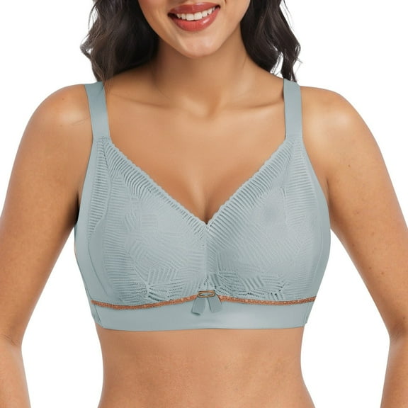 oqasdz Women's Bras New Comfortable Adjustable Staps Bra No Underwire Lace and Slightly Thick Bra