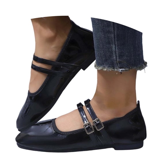 oqasdz Women's Casual Shoes Flat Ballet Shoes Solid Color Upper Comfortable Slip On Loafers Fashion Breathable Trendy Versatile Outdoor Summer
