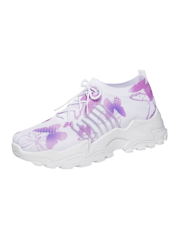 Women's Casual Shoes Platform Sneakers Breathable Mesh Walking Shoes with Lace Up Design for Everyday Comfort Summer Outdoor