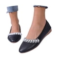 thumbnail image 1 of oqasdz Women's Casual Shoes Rhinestone Pointed Flat Dressy Shoes Comfort On Low Heel Party Evening Wedding Solid Color Ballet Shoes Outdoor Summer, 1 of 7