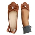 thumbnail image 1 of oqasdz Women's Casual Shoes Slip On Low Heel Pointed Toe Ballet Shoes with Bow Design Comfort Wedding Solid Color Trendy Dressy Shoes Outdoor Summer, 1 of 7