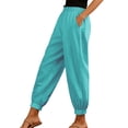 thumbnail image 1 of oqasdz Women's Elegant Casual Trousers with Side Pocket Slim Leg Soft Solid Color Knit Pants Comfort and Stretch Outdoor Activities, 1 of 5