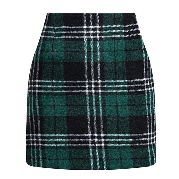 oqasdz Women's Skirts Floral Plaid High Waist Pencil Mini Skirt Bodycon Casual Short Skirt Holiday Spring Fall Fashion Formal Outdoor