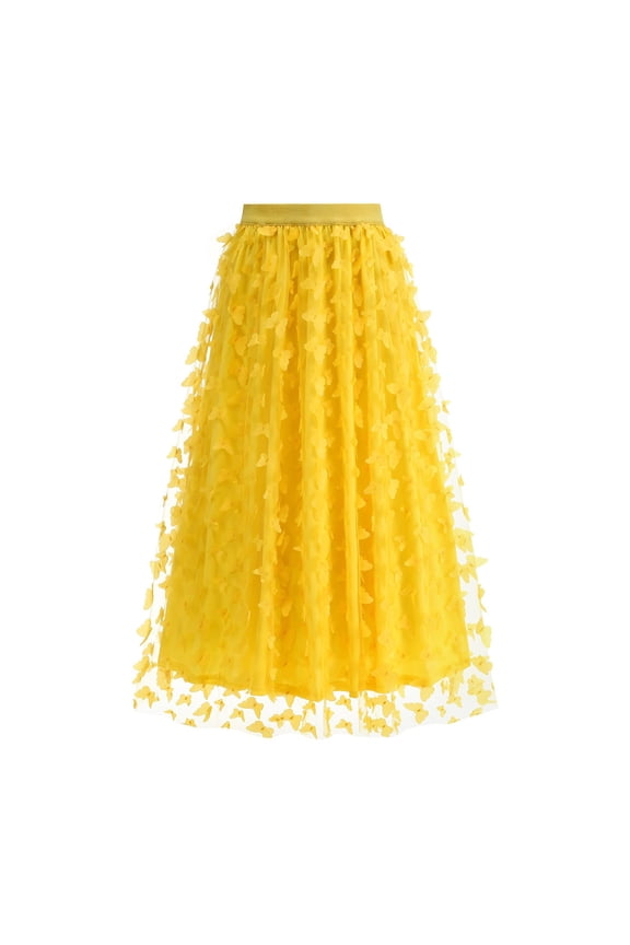 Women's Skirts High Waist Lace Fashion Solid Color Dress Casual Elegant Formal Wedding Three Swing A Line Long Princess Skirt