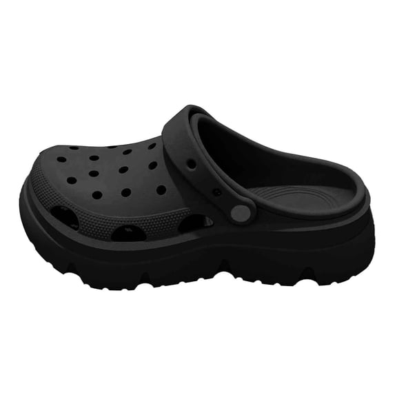 oqasdz Women's Slippers Lightweight Open Toe Thick Sole Comfort Clogs Sandals Solid Color Beach Slippers Non Outdoor,Black