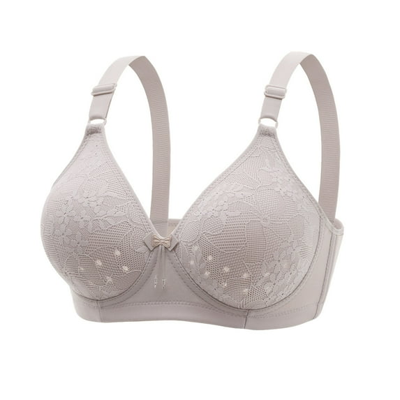 oqasdz Womens Bras Comfortable New No Underwire Soft Adjustable Straps Breathable Gathering Bra
