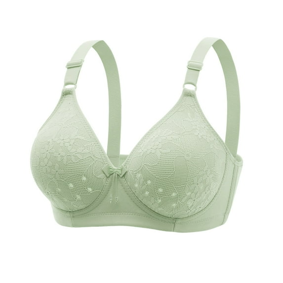 oqasdz Womens Bras Comfortable New No Underwire Soft Adjustable Straps Breathable Gathering Bra