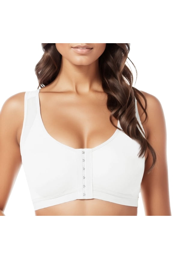 Womens Bras Comfortable wihtout Steel Ring Front Button Thin Plus Size Breathable Gathering Bra