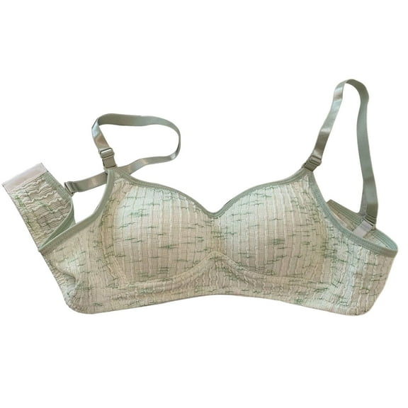 oqasdz Womens Bras New Rimless Girl's Sweet Striped Textured Up Seamless Bra