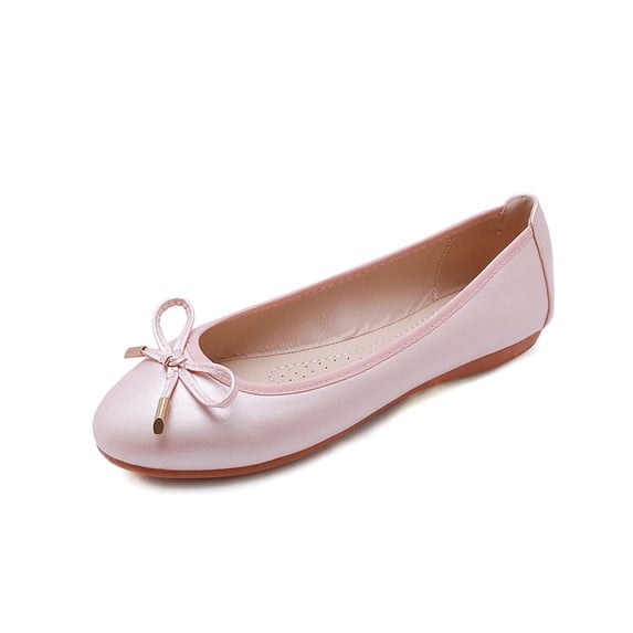 oqasdz Womens Casual Shoes Ballerina Slip On Trainers Comfort Breathable Non Slip Ballet Shoes with Bow Design Fashion Lightweight Outdoor Summer