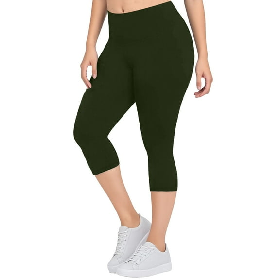 oqasdz Womens Leggings Plus Size for Capri Lifting Shapewear Sports Workout Running Yoga Pants XXL