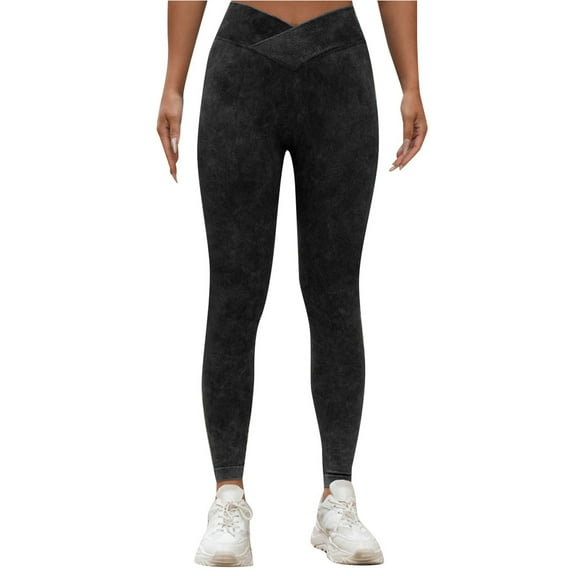 oqasdz Womens Leggings Seamless Fitness Running Lifting High Waist Sports Workout Running Yoga Pants L