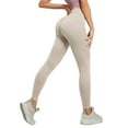 thumbnail image 1 of oqasdz Womens Leggings Solid Color Workout High Waist Athletic Stretchy Seamless Sports Gym Yoga Pants L, 1 of 1