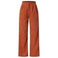 thumbnail image 1 of oqasdz Womens Pants High Waist Cord Wide Leg Pants Straight Trousers Plus Size Corduroy Pants Loose Comfortable Daily Wear, 1 of 6