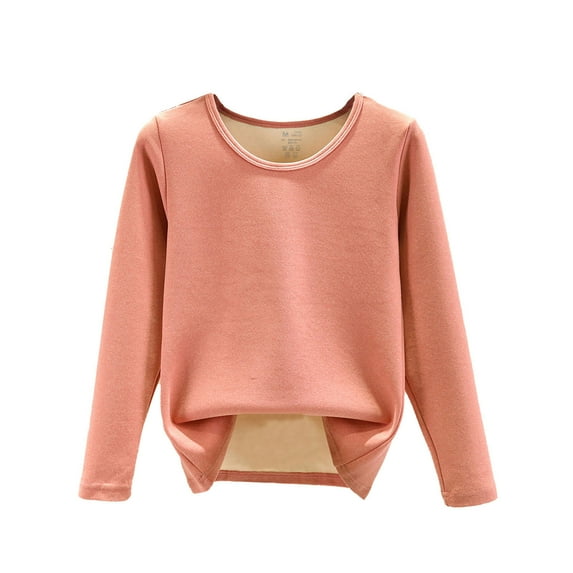 oqasdz Womens Sweaters Fall and Winter Solid Color Long Sleeve Round Neck Multicolor Thickened Warm Top Casual Cozy Soft