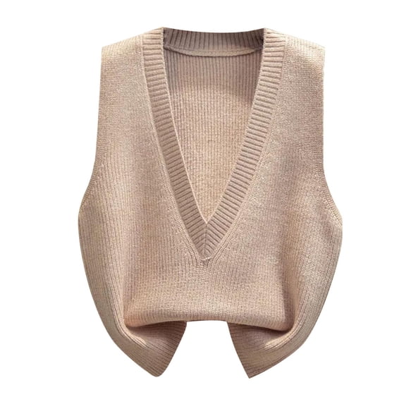 oqasdz Womens Sweaters Knit V Neck Lightweight Sweaters Vest Cardigan Layering Stretch Pullover Top Fall Winter Casual Loose Fit