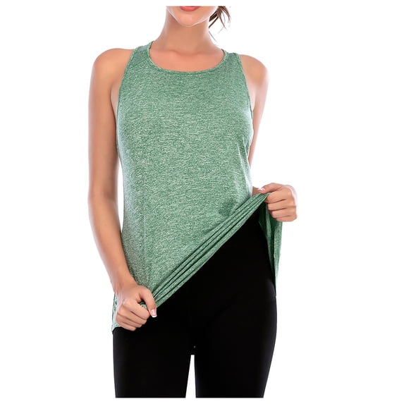 oqasdz Womens Tank Tops Workout Racerback Mesh Yoga Shirts Athletic Running Sleeveless Gym Breathable Clothes Casual Daily Wear
