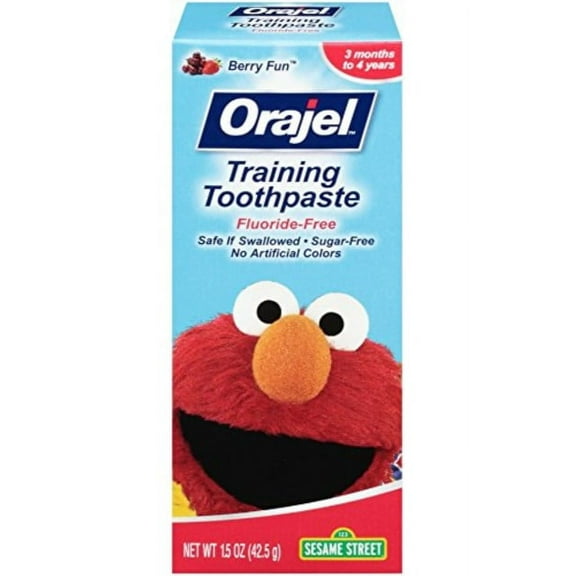 orajel elmo fluoride-free training toothpaste, 1.5 oz
