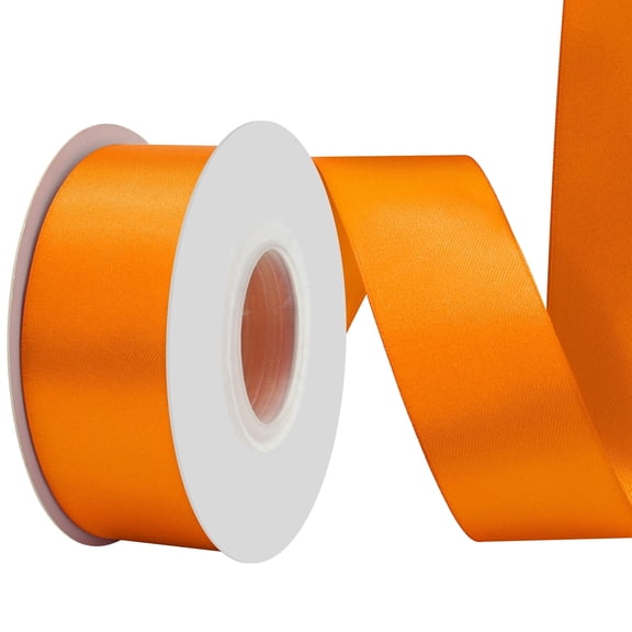Orange Double Face Ribbon 2 Inch 25 Yards
