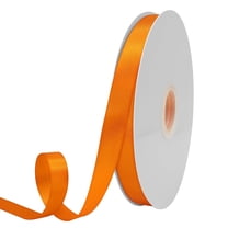 orange Double Face Ribbon 5/8 Inch 100 Yards