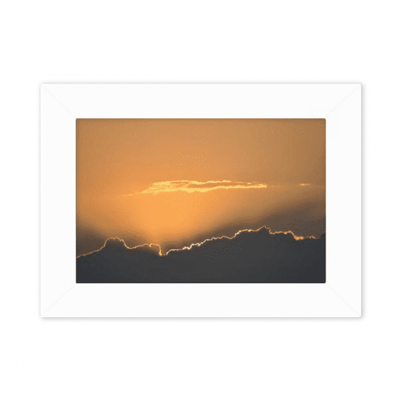 orange dark clouds photo mount frame picture art painting desktop 5x7 inch