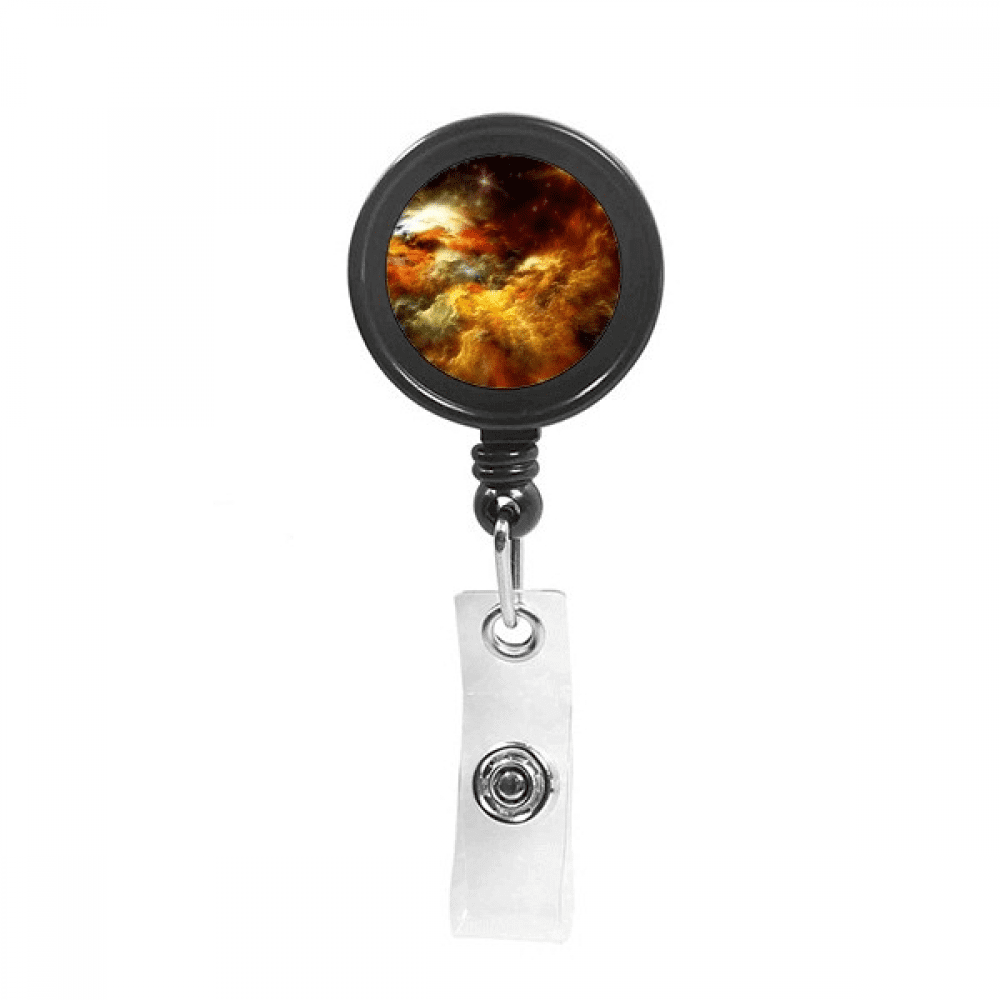 orange en nebula landscape Retractable Keychain Badge Holder ID Badge