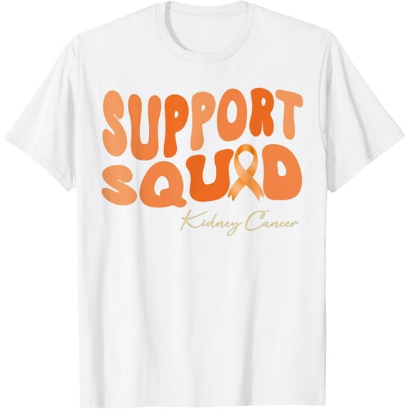 orange kidney cancer awareness support squad warrior tee T-Shirt