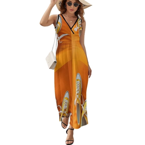 orange sneakers Sleeveless Dress dress party night dress for women summer