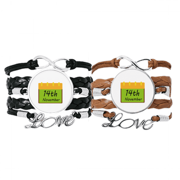 orange valentine day movie japan leisure bracelet hand strap leather wristband double set