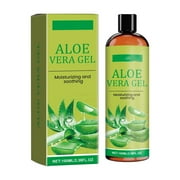 organic Aloe Vera Gel from freshly cut 100% Pure Aloe - 3.38 Fl.oz - HighestQuality, Texas grown, Vegan, Unscented - for Face, Skin, Hair, Sunburn relief