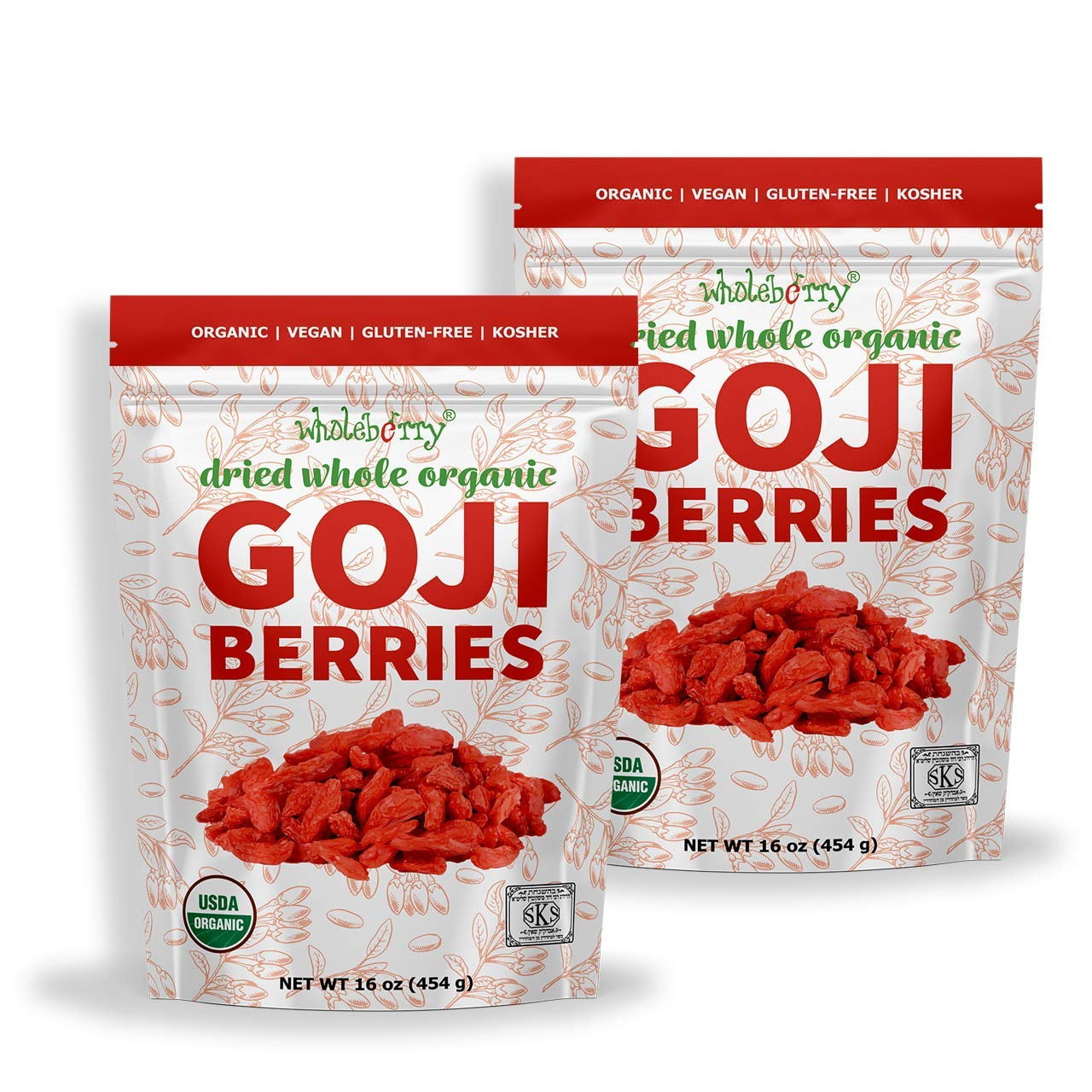 View of organic berry gouqi Goji berries 32oz| , Vegan, Gluten Super food High ...