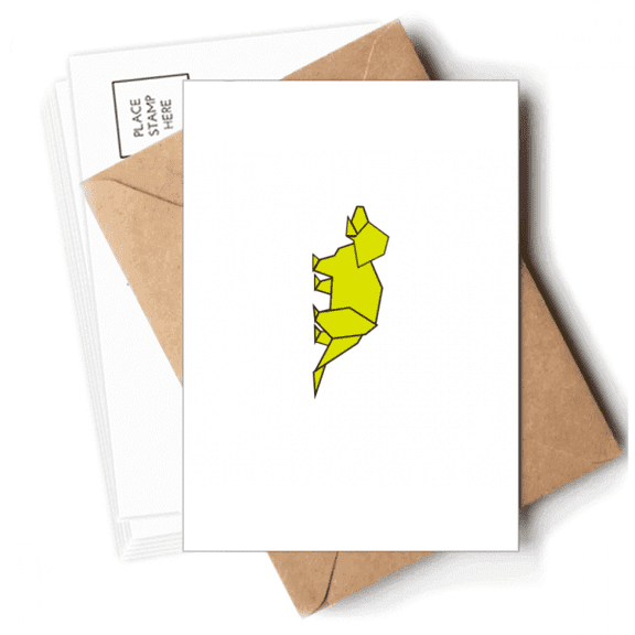 origa dinosaur  armor Postcards Envelopes Blank Note Cards Mailing
