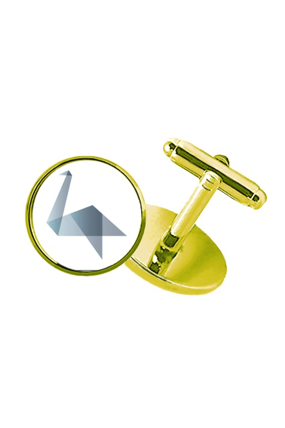 origa duck geometric shape studded business metal cufflinks en